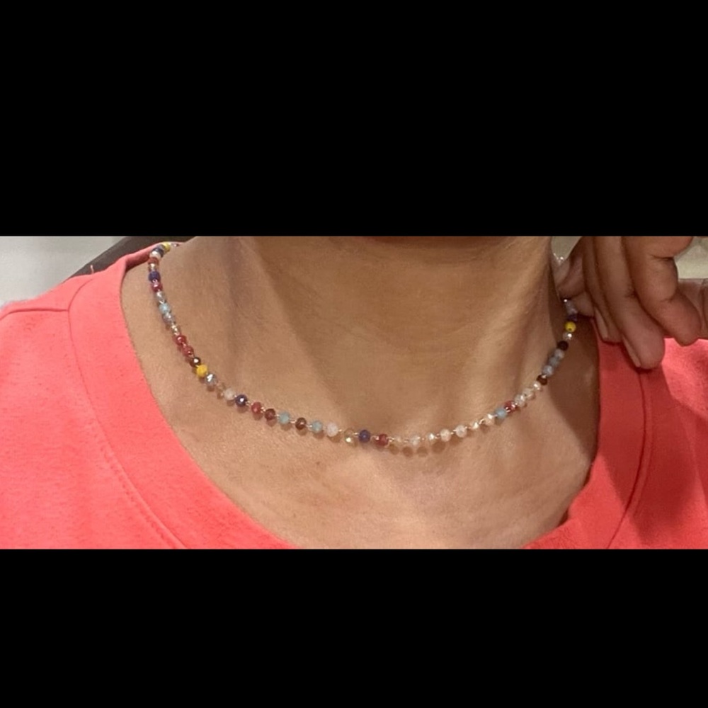 Gorgeous Multicolor Natural Gemstone Necklace - image 4